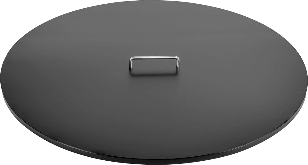 Coperchio per Barbecue Rotondo Colore Nero Alta Temperatura per Griglie e Piastre Circolari (Ø 60 cm)