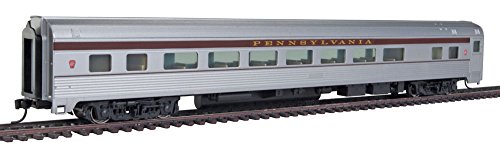 Walthers 30006 85' Budd Large-Window Coach - Ready to Run - Pennsylvania Railroad (Silver, Tuscan)