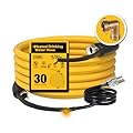 UTOOL 30 FT Heated Water Hose for RV Camper with 90 Degree Elbow, NSF 372 Drinking Water Certified Garden Hose, Automatic Thermostat Antifreeze Protection to -40°F, 5/8" ID, 3/4" GHT Adapter