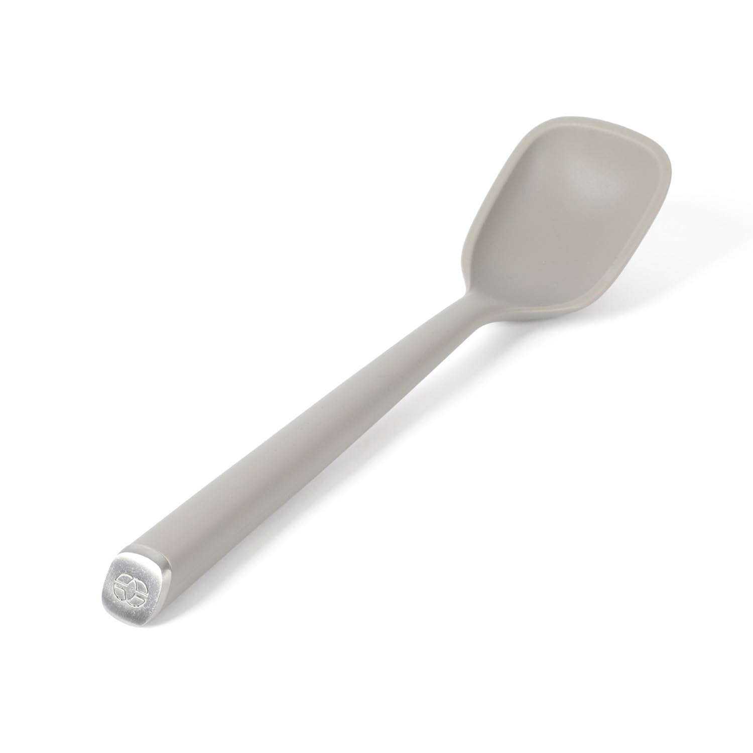 Calphalon Edge Silicone Spoon, Silicone Cooking Spoon with Reinforced Core, Flexible Heat-Resistant Nonstick-Safe Kitchen Spoon for Stirring, Mixing &amp; Serving, Taupe