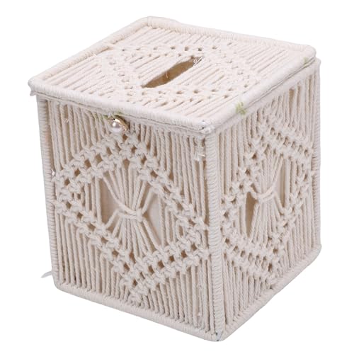 HUSHUI Bohemian Topsue Board Cover Handmade Woven Decorative Desktop Boîte Boîte de Serviette pour Salle de Bain pour Salle de Bain Salon