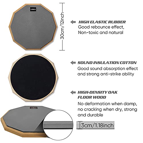 image for wangjing Drum practice pad, rubber pad for dumb beginners, preheated b