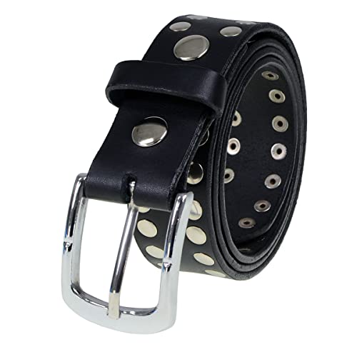 Milwaukee Leather MP7100 Czarny skórzany pasek z ćwiekiem dla mężczyzn XL
