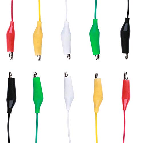 Image of ELEGOO 30 PCS Alligator Clip Test Leads Set with Alligator Clips Double-end 50cm Jumper Wire (Pack of 2)