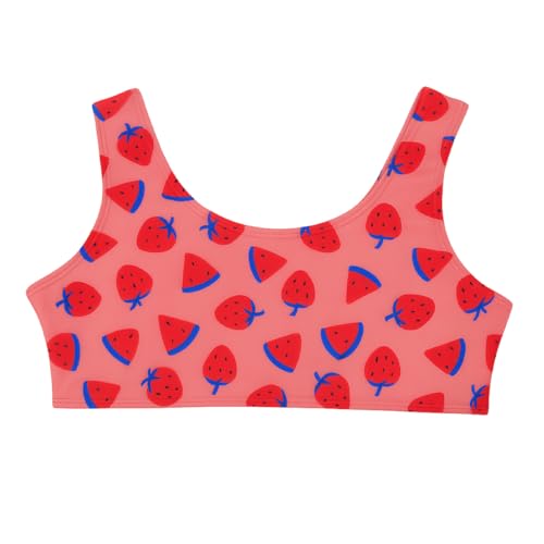 Destira Girls Bikini Top Only Swimsuit, Bathing Suit Top, Trendy and Fun Designs for Swimming