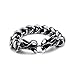 KnBoB Titanstahl Herren Herren Silber Drachenkopf Armband
