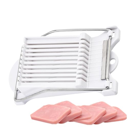Rebanadora - 12,5x22 Cm (acero inoxidable) Diseño A Presión Fácil | Mini Cortadora De Mano, Cortador De Carne Manual, Herramienta De Corte De Precisión Para Carne, Queso, Jamón Y Hot-