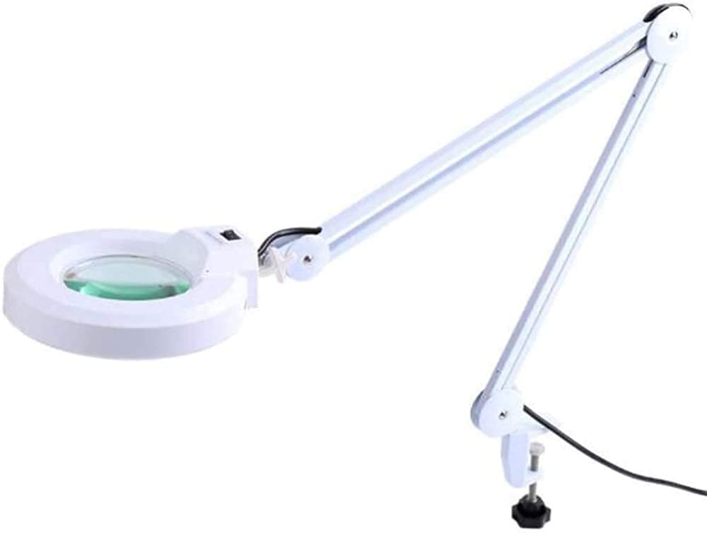 Lupa, Lámpara con Lupa Y Luces Led, Lupa De Mesa con Aumento 8X, Lupa De Lectura.