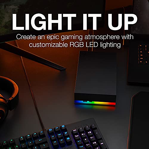 Image of Seagate FireCuda Gaming Hub External Hard Drive HDD 16TB - USB 3.2, Customizable RGB LED Lighting, Dual Forward-Facing USB for Desktop PC with Rescue Services (STKK16000400)