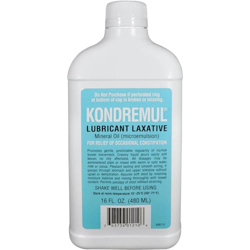 Kondremul Lubricant Laxative, Mineral Oil, Plain Flavor, 16 Fluid Ounces