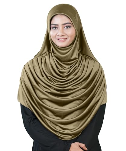 Image of Mehar Hijab Stretchable Frilled Hijab Scarf for Muslim Women | Soft Polyester Stylish Hijab for Women & Teenagers Faeezah Hijab