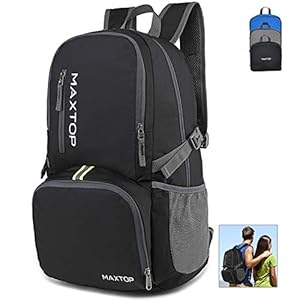MAXTOP 50L/40L Backpack Ultra Lightweight Packable Foldable Rucksack Water Resistent For Men Women Kids Outdoor Camping…