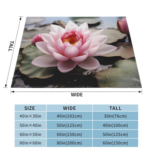 Couverture de lit fleur de lotus pour cocooning sur le canapé