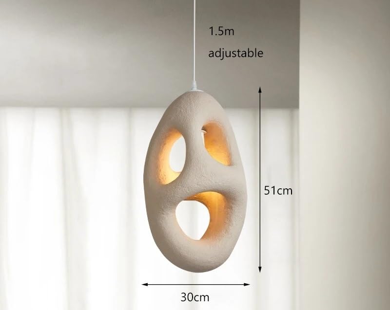 Lampe suspendue design en résine pour illuminer chaleureusement votre salon - 2