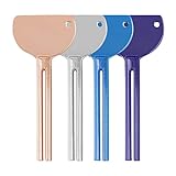 NaienCraft, Pack of 4 Metal Toothpaste Squeezer Tube Presser Toothpaste Tube Roller Wringer Keys for Home (4 Colors)