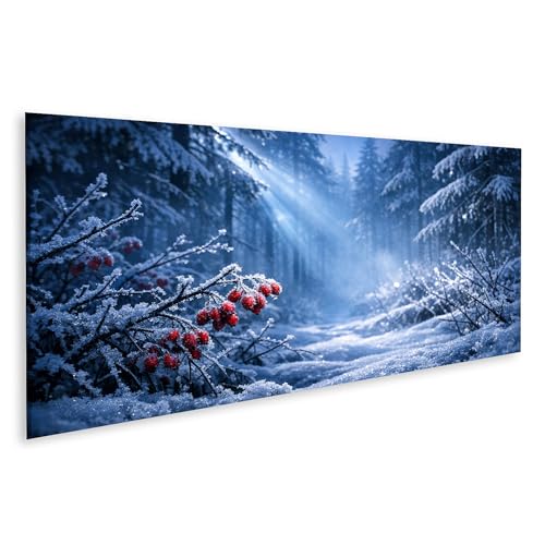 Toile forêt d'hiver panorama grand format paysage givré