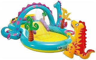Intex Dinoland Play Center nadmuchiwane centrum zabaw wodnych, różne modele (z wulkanem i bez), wielokolorowe, 333 x 229 x 112 cm, 280 litrów
