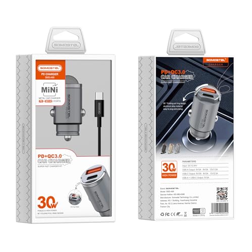 Carregador Veicular Mini USB-C e USB-A - SMS-A99