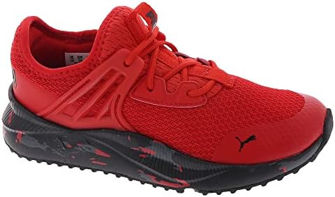 PUMA Pacer Future Alternate Closure Sneaker, High Risk Red Black-Castlerock, 2 US Unisex Little Kid | Image 3