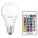 Price comparison product image OSRAM LED Star+ Classic A RGBW/LED-lamp in Bulb Shape with E27 Base/dimmablekeit and Remote Controlled Colour Change/Replacement for 60 Watt/Warm White - 2700 Kelvin/Pack of 1