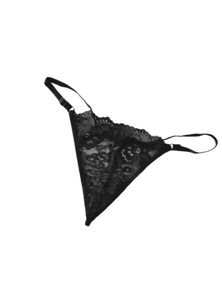 Lookslady Women's Floral Net Panty - Black (Pack of 1)-picture-28
