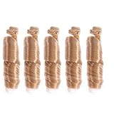 Hübsche Farben zur Auswahl. SUPVOX 5pcs Puppenhaareinschlagfäden hitzebeständige Haarperücke handgemachte lockige Puppe Perücke Perücke