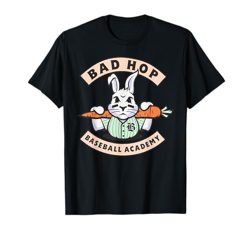 Bad Hop Baseball Academy Angry Bunny Mascot Sports T-Shirt