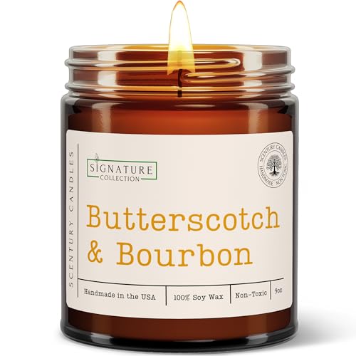 Butterscotch & Bourbon Scented Candle, Many Scents to Choose from,