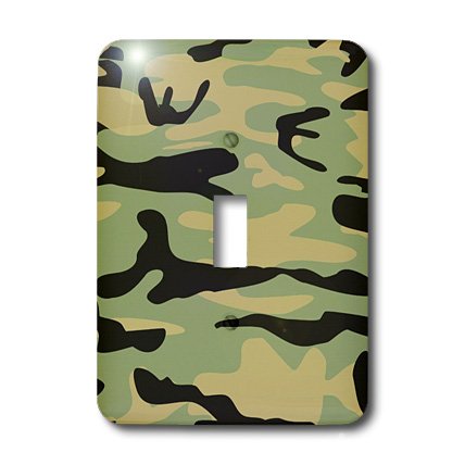 Interrupteur à bascule simple imprimé camouflage texture armée - 4