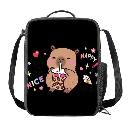 Lonchera térmica para niños portátil y ligera con estampado de Capybara 2