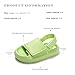 FUNKYMONKEY Unisex-Child Pillow Slippers Lightweight Adjustable EVA Slide Sandals for Boys and Girls (7 Toddler, Light Green)