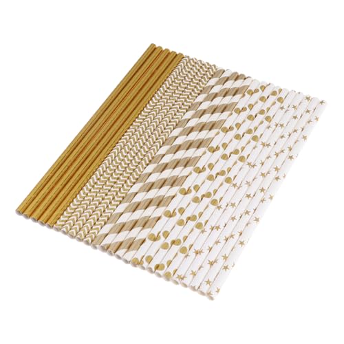 Pitillos desechables de papel biodegradable con diseño de corazones miniatura 1