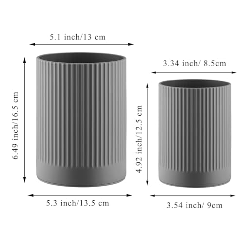 Kyraton Cooking Utensils Holder 2pcs, 360° Rotating Heavy Duty Plastic Kitchen Utensil Holder for Countertop, The Small Utensil Crock for Cutlery Silverware, Tooth Brush, Desk Pencil Pen by Kyraton - Used condition - Image 2