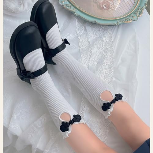 Calf Socks for Girls 3-13 Year High Boot Socks Leg Stockings Breathable Fashion Loose Socks Leg Warmer Stockings4