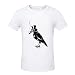 Yaping Men's Summer Shirts Cotton Printed Short Sleeve T Shirt (Medium, White 1)