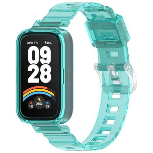 Tyogeephy Compatible con Correa Xiaomi Smart Band 9 Active/Redmi band 3, Correa de silicona suave ajustable deportiva de repuesto