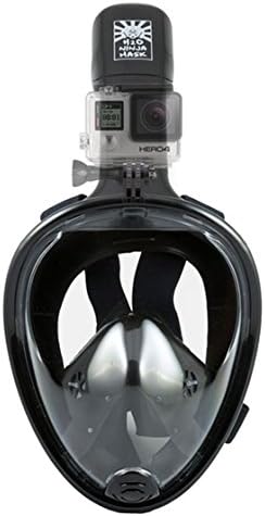 H2O Ninja Full Face Snorkel Mask- S/M Black