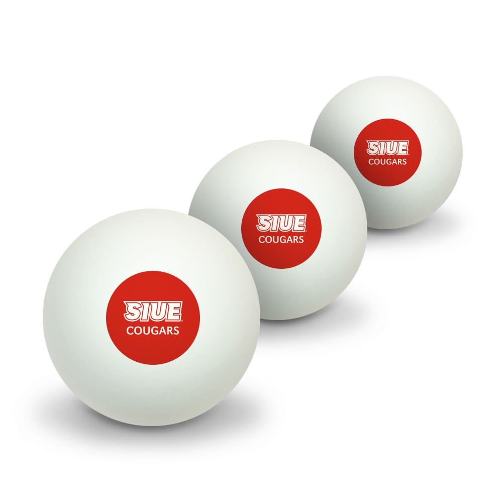 GRAPHICS & MORE Southern Illinois University Edwardsville Primary Logo Novelty Table Tennis Ping Pong Ball 3 Pack