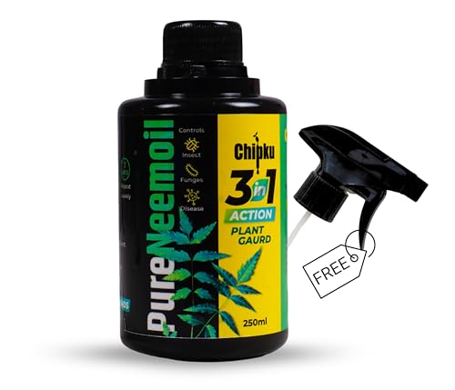 Chipku Pure Cold Pressed Water Soluble Neem Oil 250ml With Free Spray Concentrate For Plants & Garden For Indoor And Outdoor