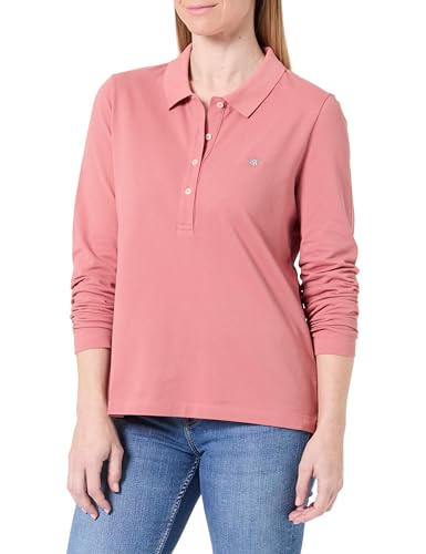 Camisa de Polo Mujer GANT Slim Shield de punto pique ajustada manga larga