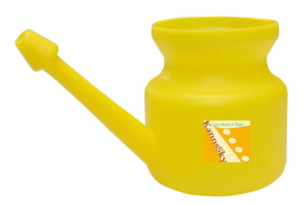 KannsSky (TM) Plastic Neti pot - 500 ml for nasal wash | Yellow-image-5