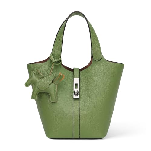 Kadynow Tote Bag for Women Vegan Leather Bucket Purse for