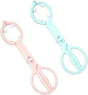 HAWILLOSCH 2Piezas Abrazadera Antideslizante Biberón de Clip de Alimentador Ergonomico Resistencia Desmontable Limpiar Bebés