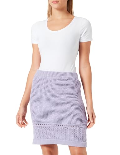 Mini-Jupe en Tricot paino Lilas 11026970-pa01 aux Finitions Soignées