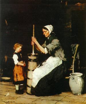 Peinture à l'huile de Mihaly Munkacsy avec finitions artistiques d'époque en toile 24x36