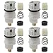 Qblahip 4 Pack RP25513 Faucet Stem assembly, Replacement Kit for De-lta two handle faucet repair kit, Includes RP4993 Seats and Springs