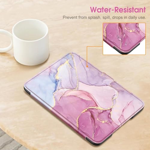 Image of ProElite Cover Case for Kindle Paperwhite 12th Gen 7 inch Case, Slim Smart Flip case Cover for Amazon Kindle Paperwhite 12th Generation 7 inch 2024, Marble Pink