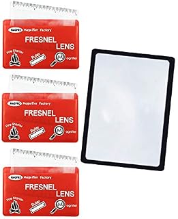MagDepo 3 Pack Card Magnifier Ruler Fresnel Lens Fire Starter Credit Card Size