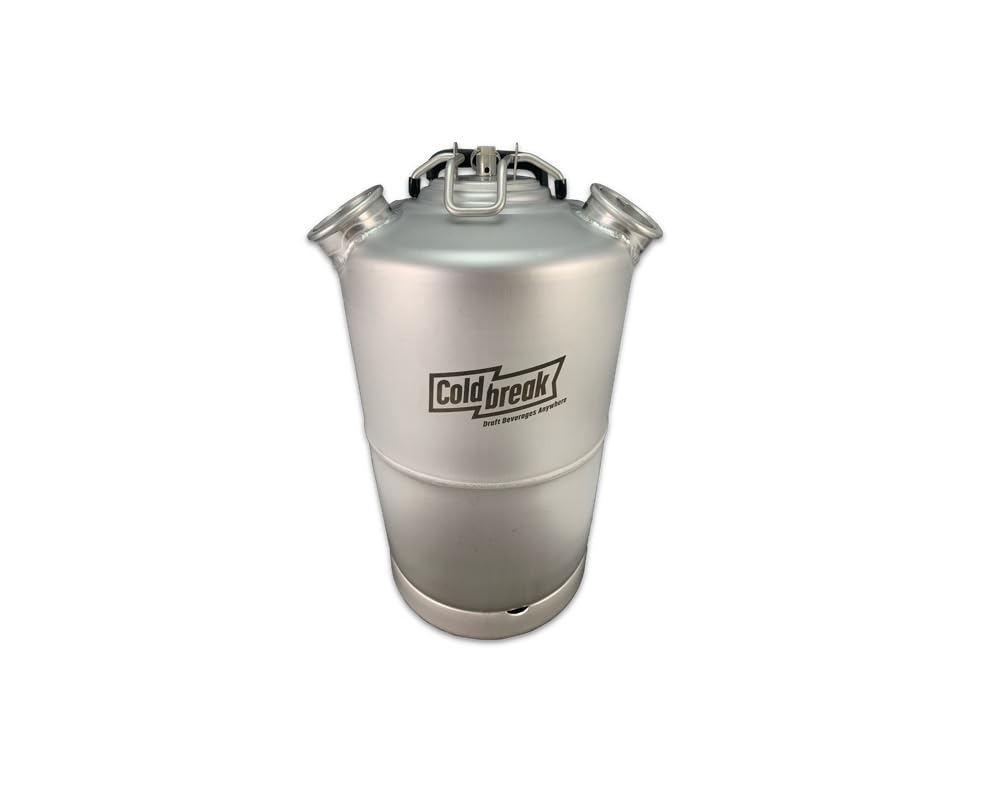 ColdbreakBeer Cleaning Keg - 4 Gallon Stainless Steel Cleaning Keg with Dual D Coupler - Kegerator Cleaning Kit and Beer Line Cleaning Kit - Draft Beer Line Cleaner for Home Bar and Commercial Use