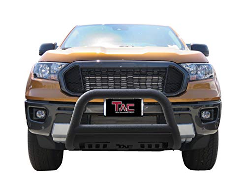 Tac Bull Bar Fits 2019-2023 Ford Ranger Truck Pickup 3” Texture Black Front Bumper Grille Guard Brush Guard Off Road Accessories #TOP1